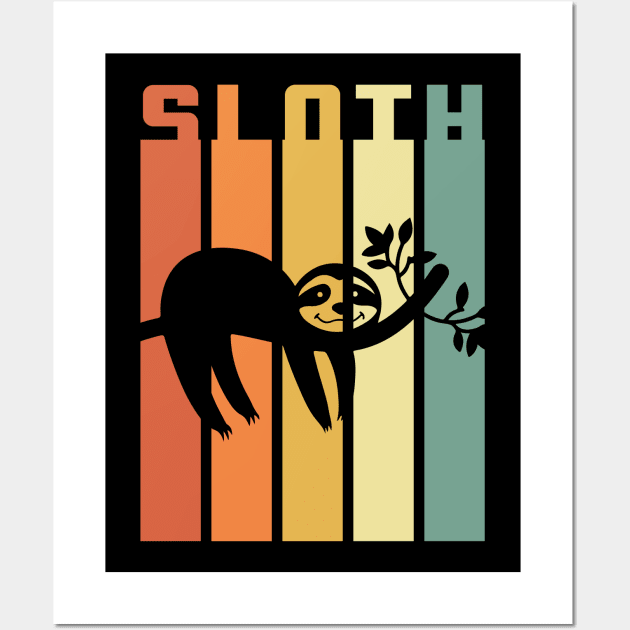 Vintage Sloth Wall Art by unique_design76